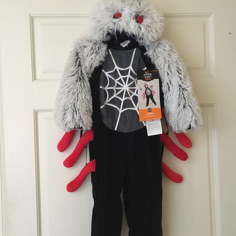 Spider (18-24M) Black Halloween Costume Long Sleeve Hooded NWT | Hyde & EEK 🎃